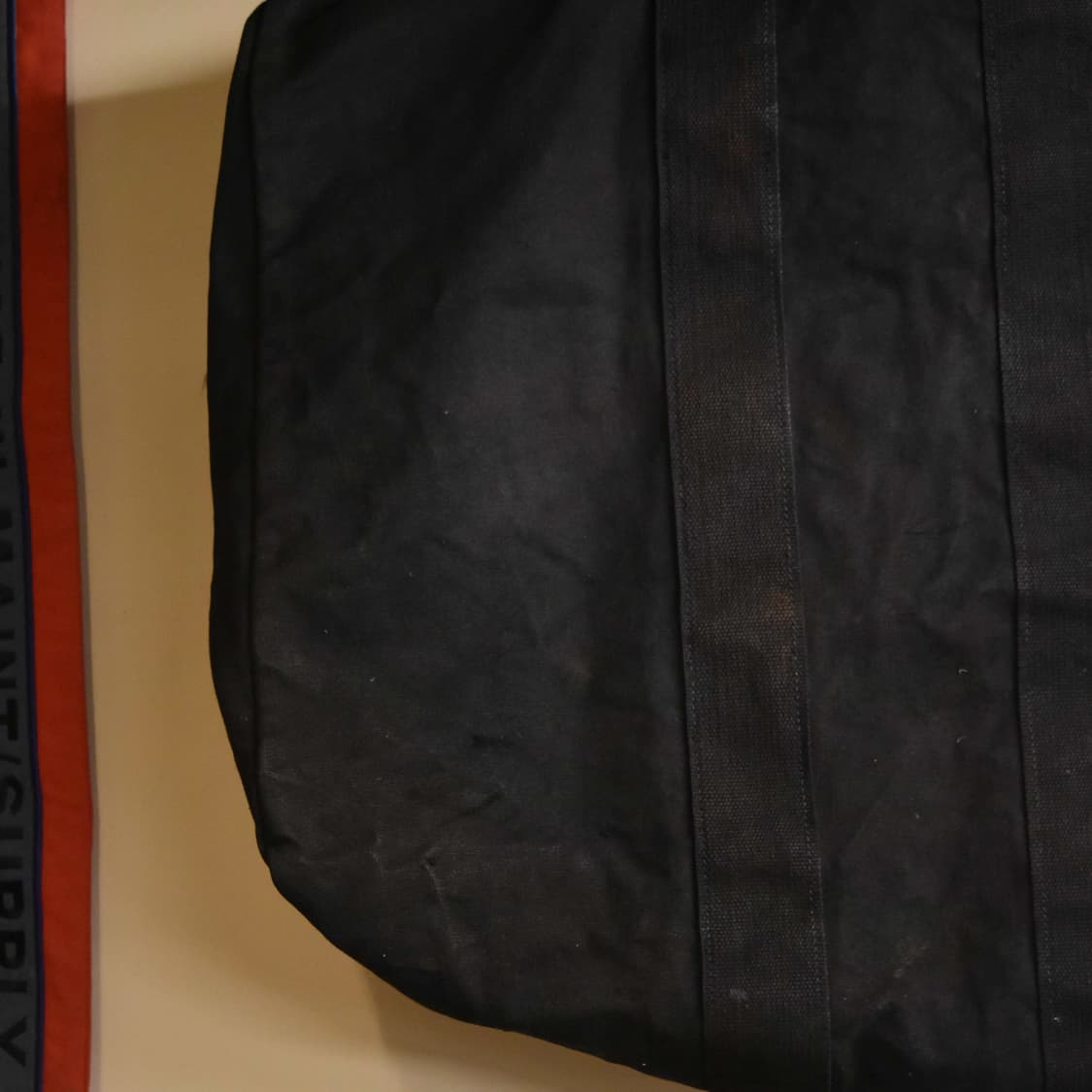 미군 오리지널 조종사 캔버스 키트백 블랙 상품이미지2