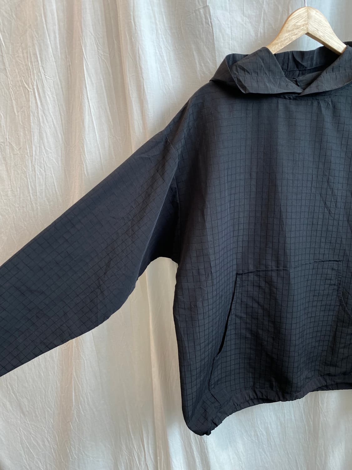 블랙 나일론 후드탑(MEN M/MADE IN USA) 상품이미지6