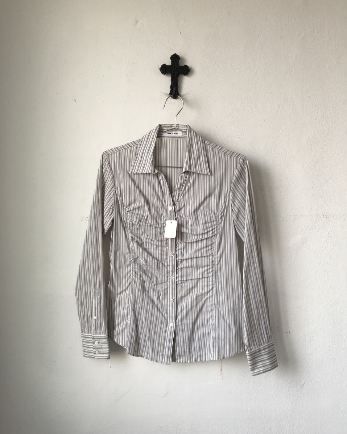 Stripe pattern shirring shirt 상품이미지2