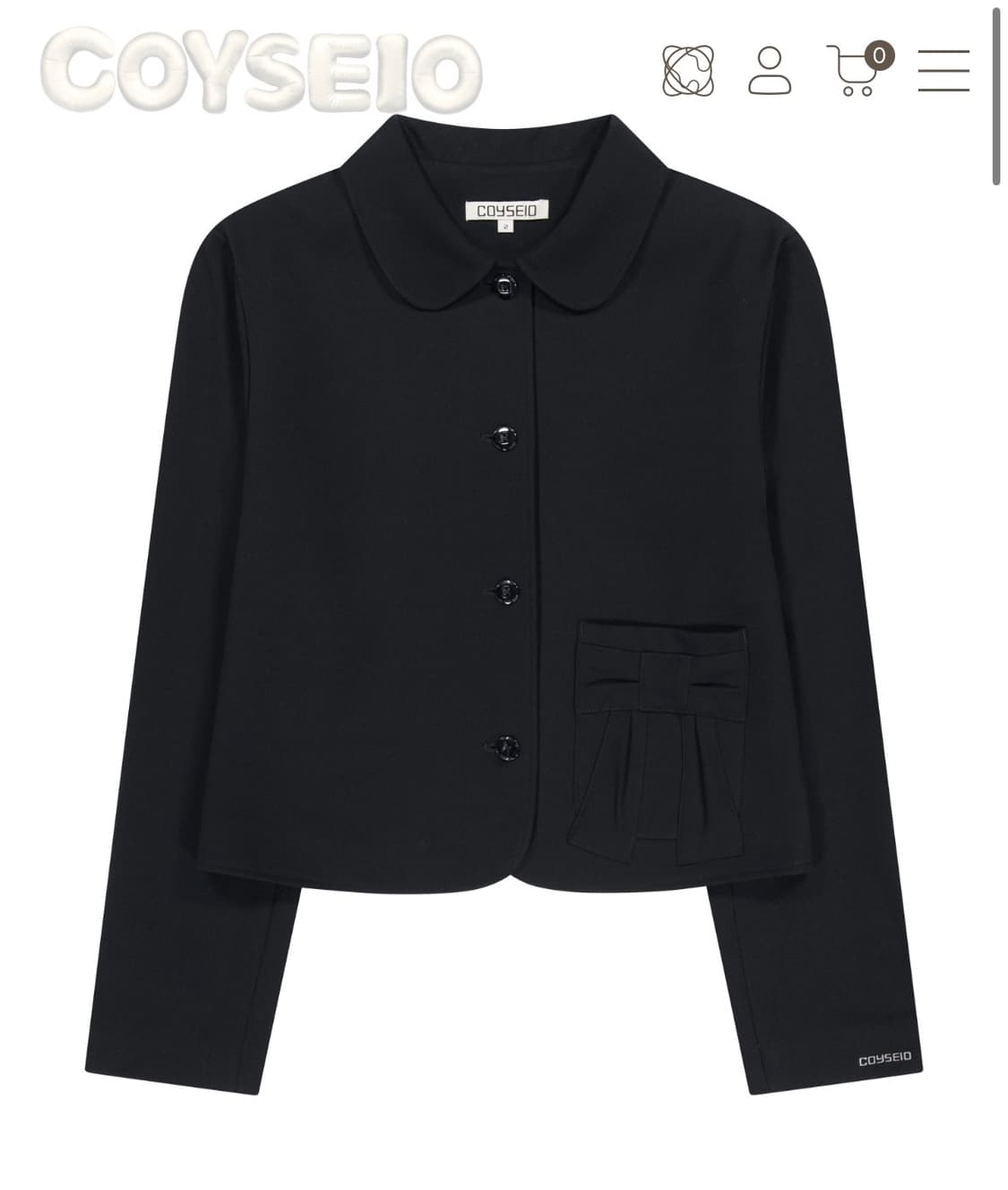 Coyseio 리본자켓 블랙 상품이미지1