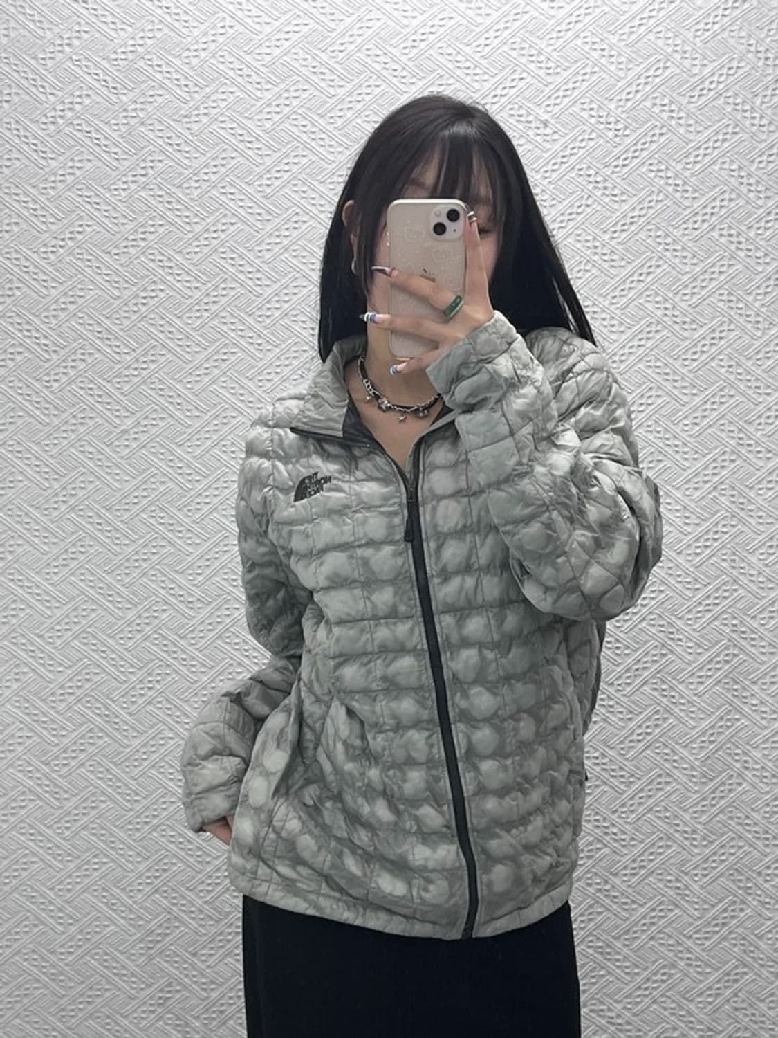 노스페이스 올드스쿨 빈티지 경량 패딩 자켓 M C07732 상품이미지2