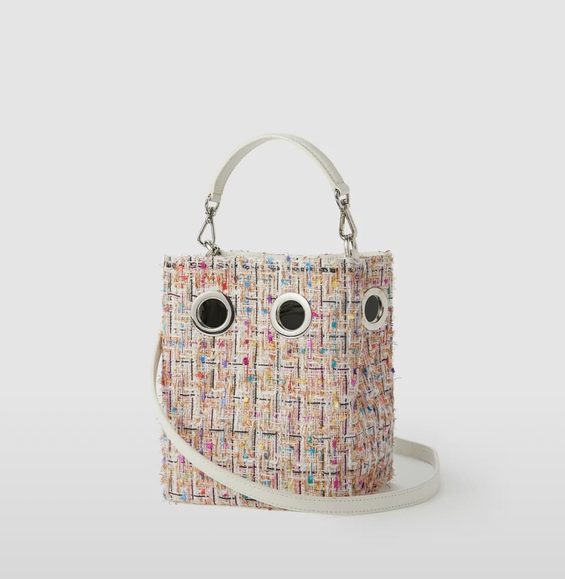 (새제품) 코이무이 소가죽 나나백 아이보리 트위드 상품이미지1