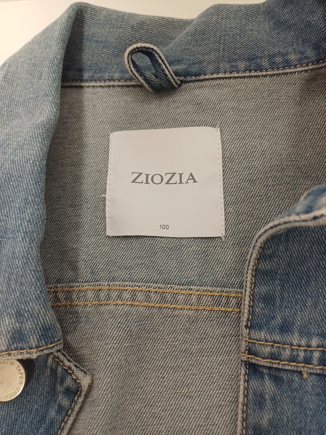 [지오지아] 세미오버핏 데님 자켓- 100(L) 사이즈 상품이미지5