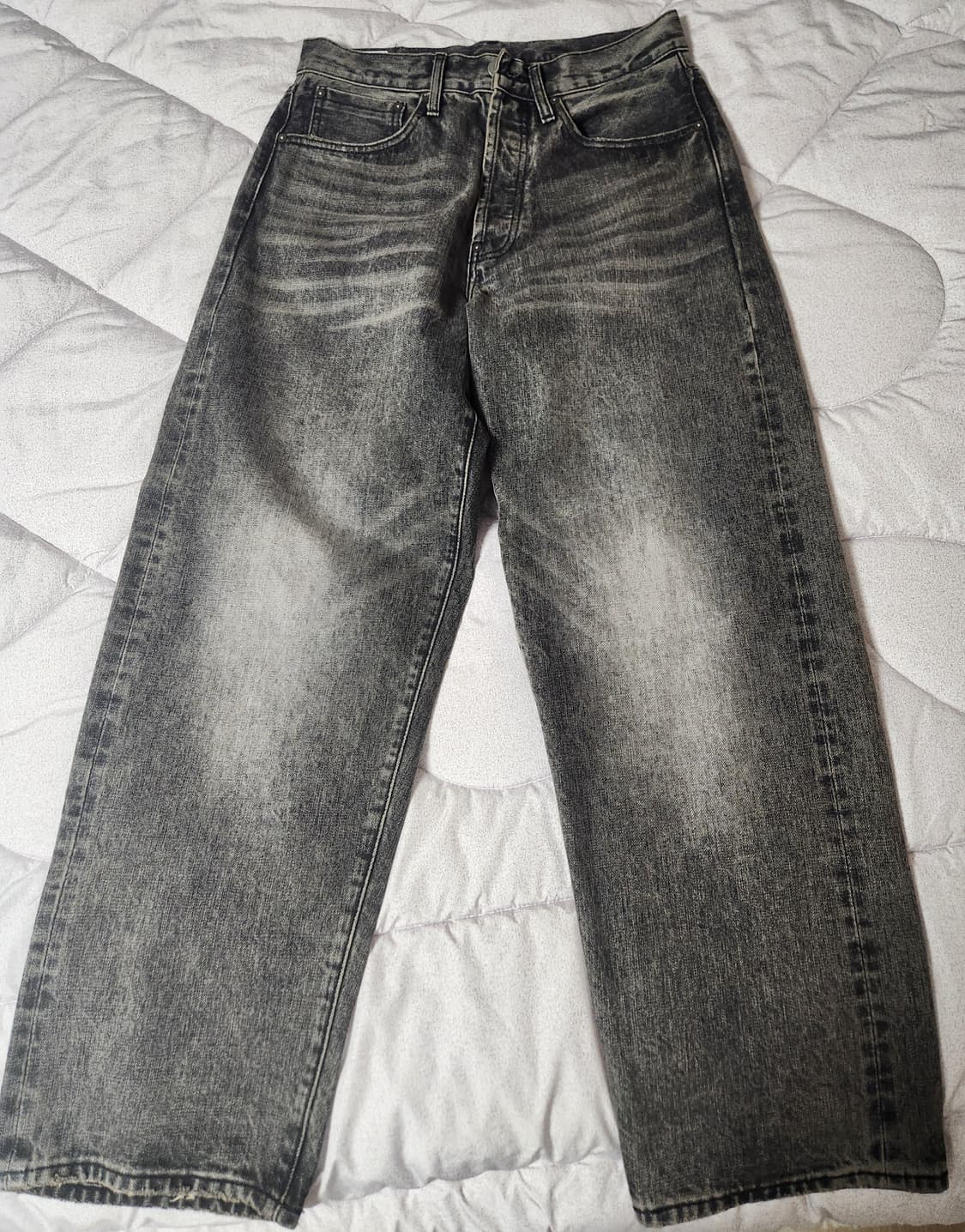 (2) 비헤비어 523L 셀비지 데님 워시드 블랙 상품이미지5