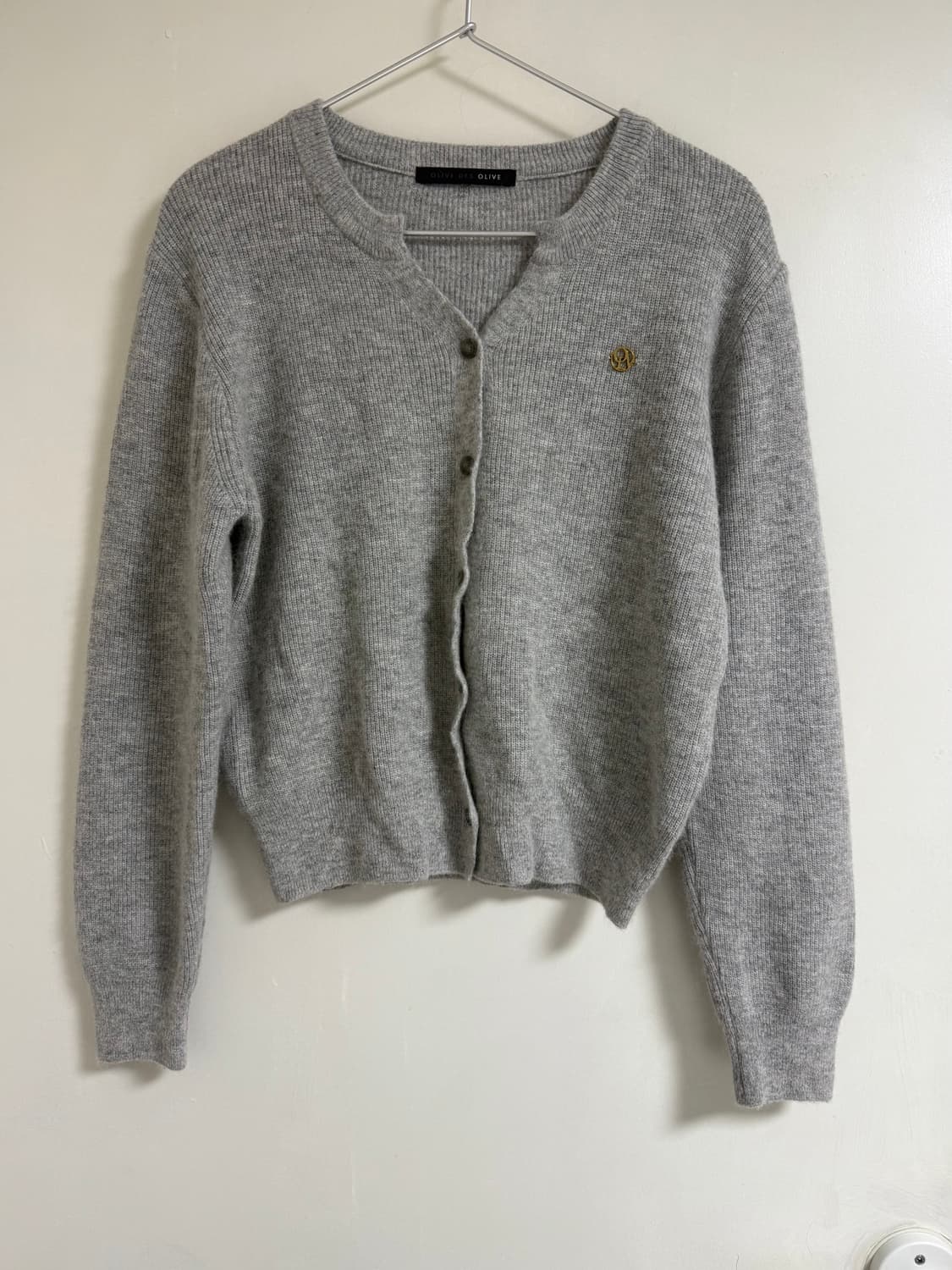 올리브데올리브 여우털 니트 가디건 상품이미지1