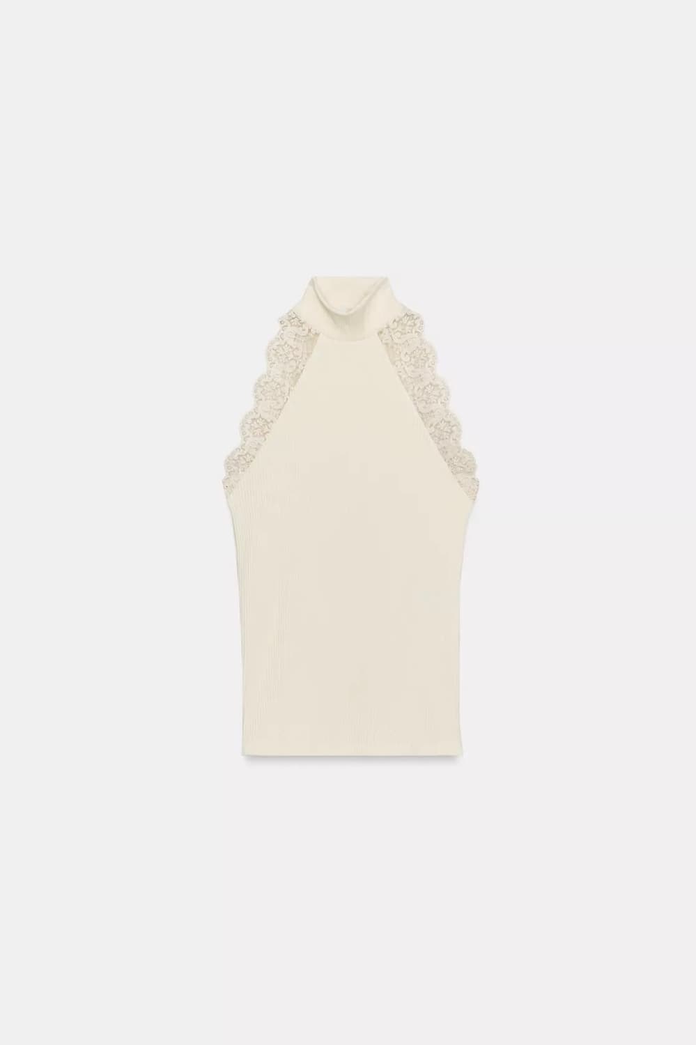 자라 레이스 리브드 탑 s 상품이미지2