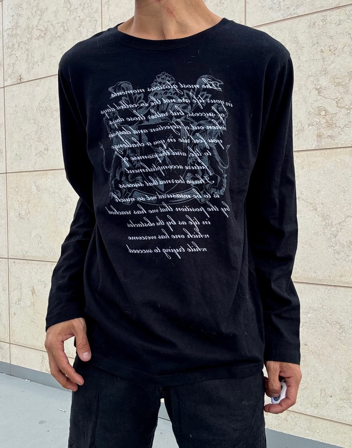 “Vintage” Y2K Lettering Gothic Print Sle 상품이미지5