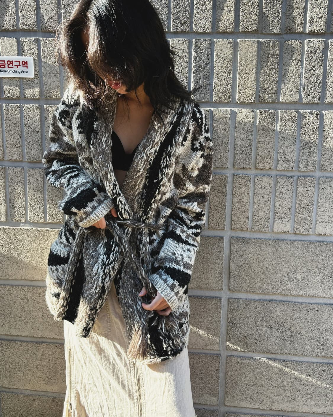 GOA 스트랩 디테일 코위찬 가디건 상품이미지1