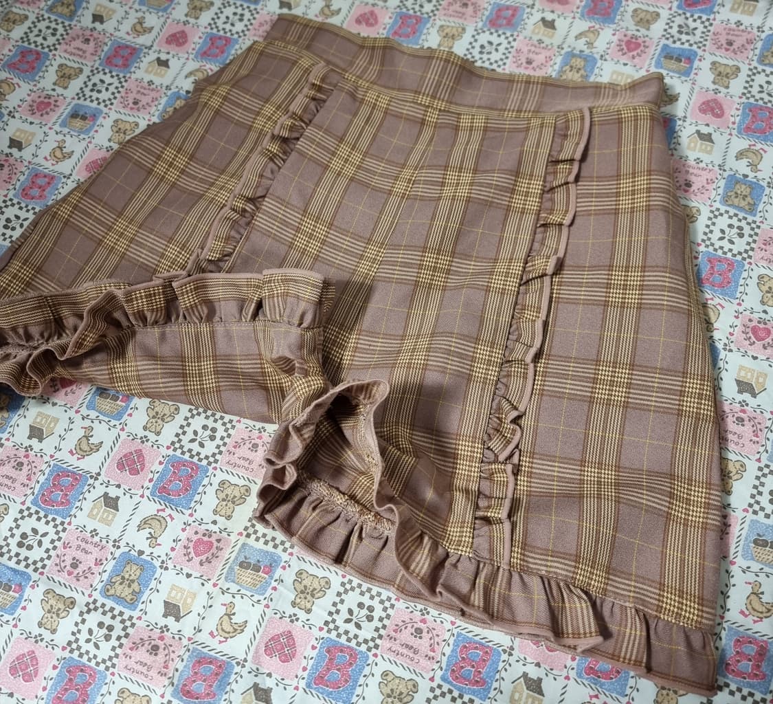 Chip Clip Mini(칩클립 미니) 체크 프릴 큐롯팬츠 상품이미지3