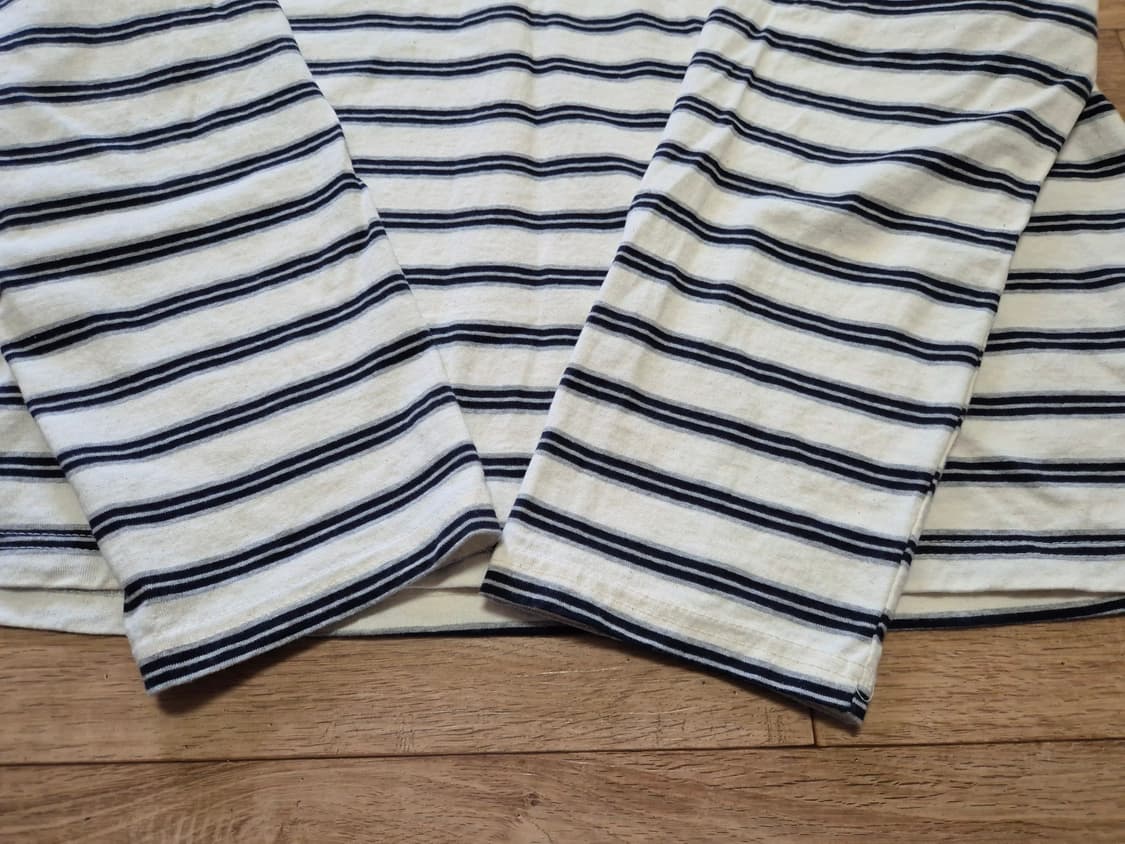 애니원모어 스트라이프 카라 오버핏 티셔츠 상품이미지8