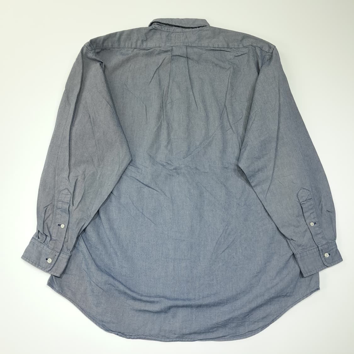 CL593 L 폴로 90s 말레이시아판 샌드 다크 인디고 빅옥스포드 셔 상품이미지7