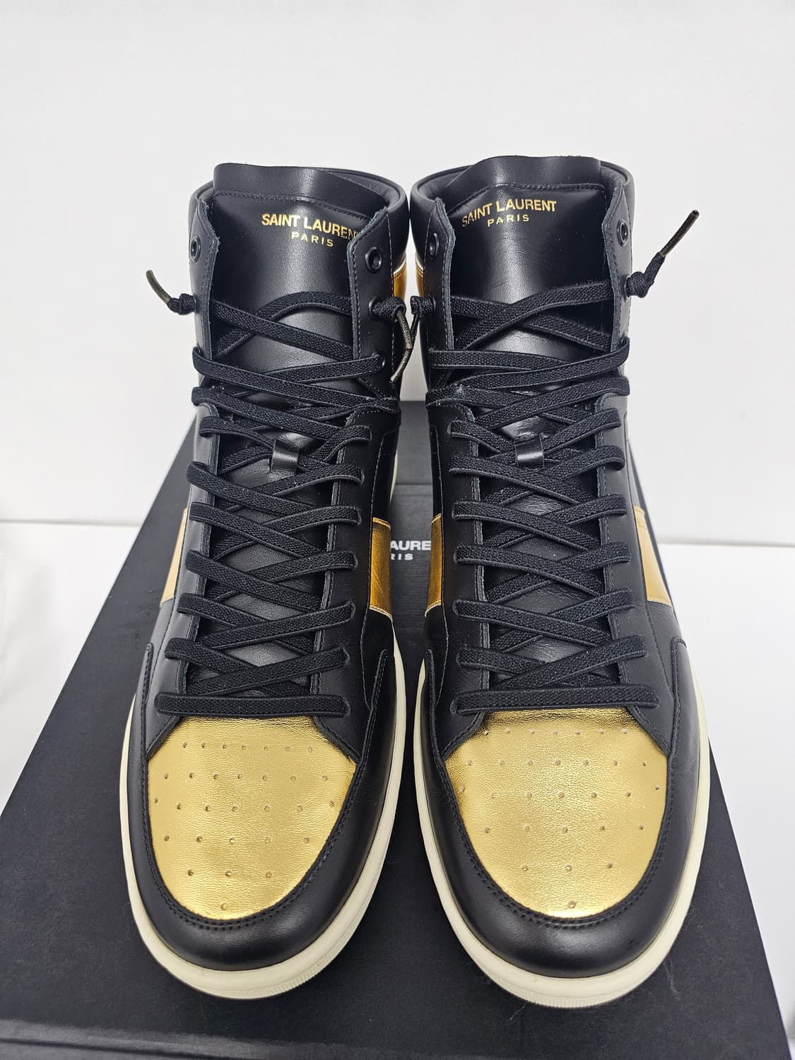 새상품급 생로랑 남성 레더 하이탑(44사이즈) 상품이미지3