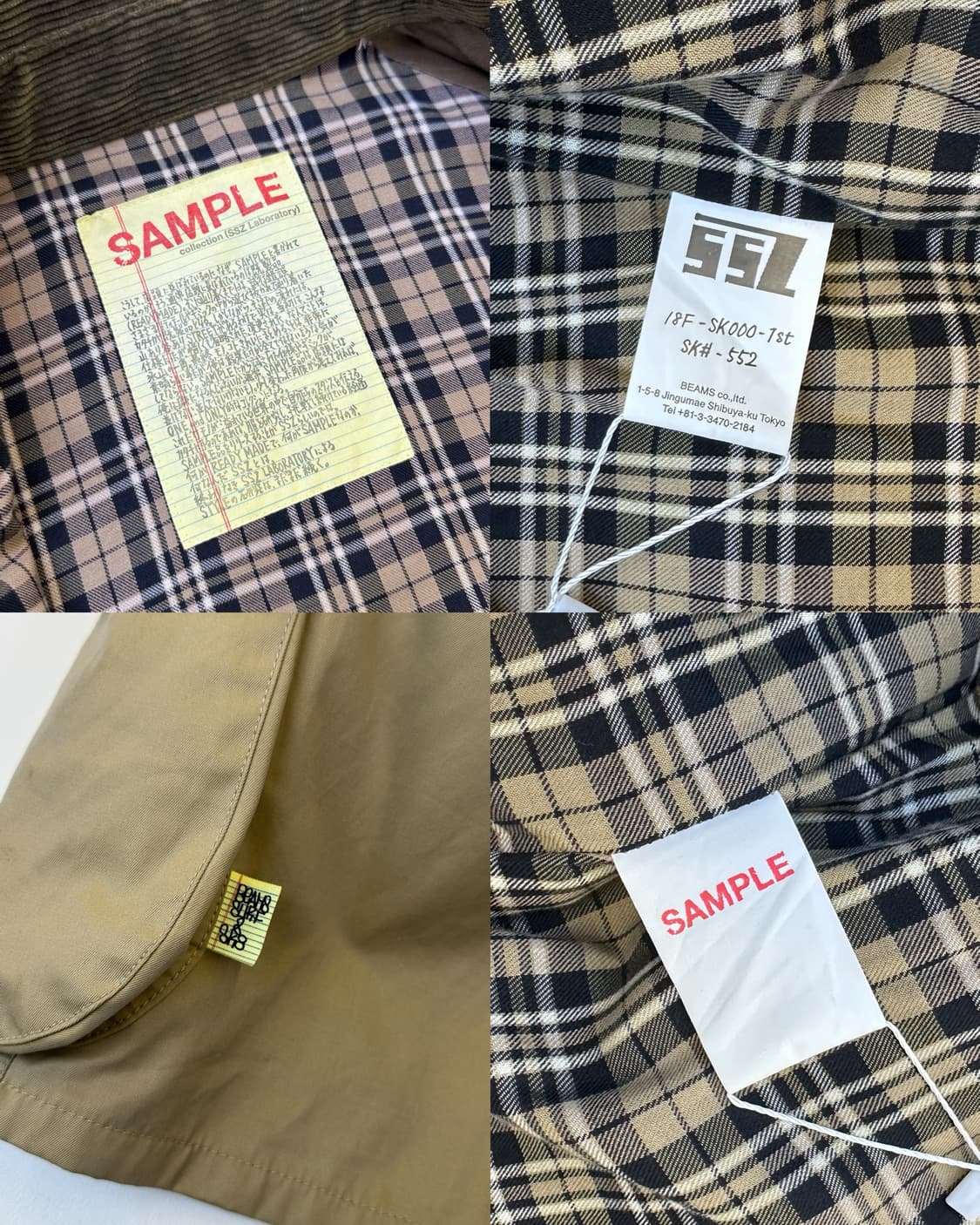 빔즈 18AW SSZ SK8 바버 자켓 상품이미지7