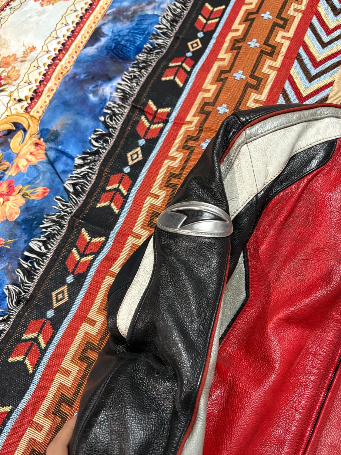 axo 빈티지 모터사이클 소가죽 레이싱 자켓 상품이미지6