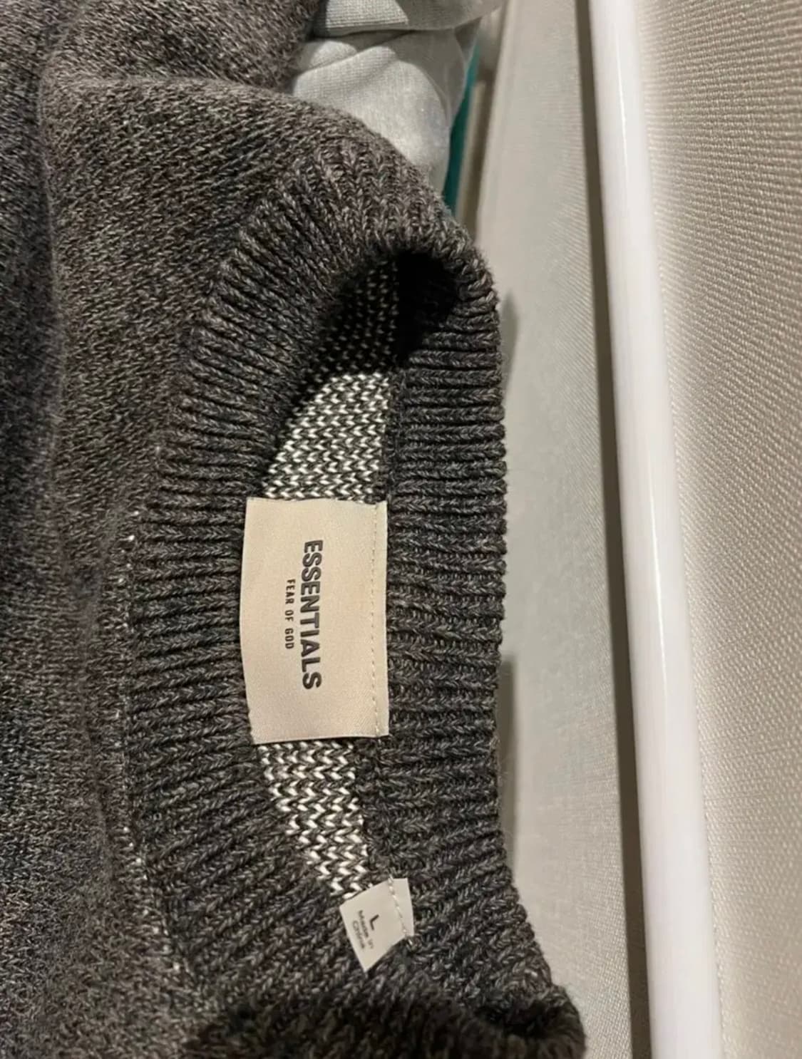 피오갓 에센셜 니트 블랙 멜란지 L 상품이미지4