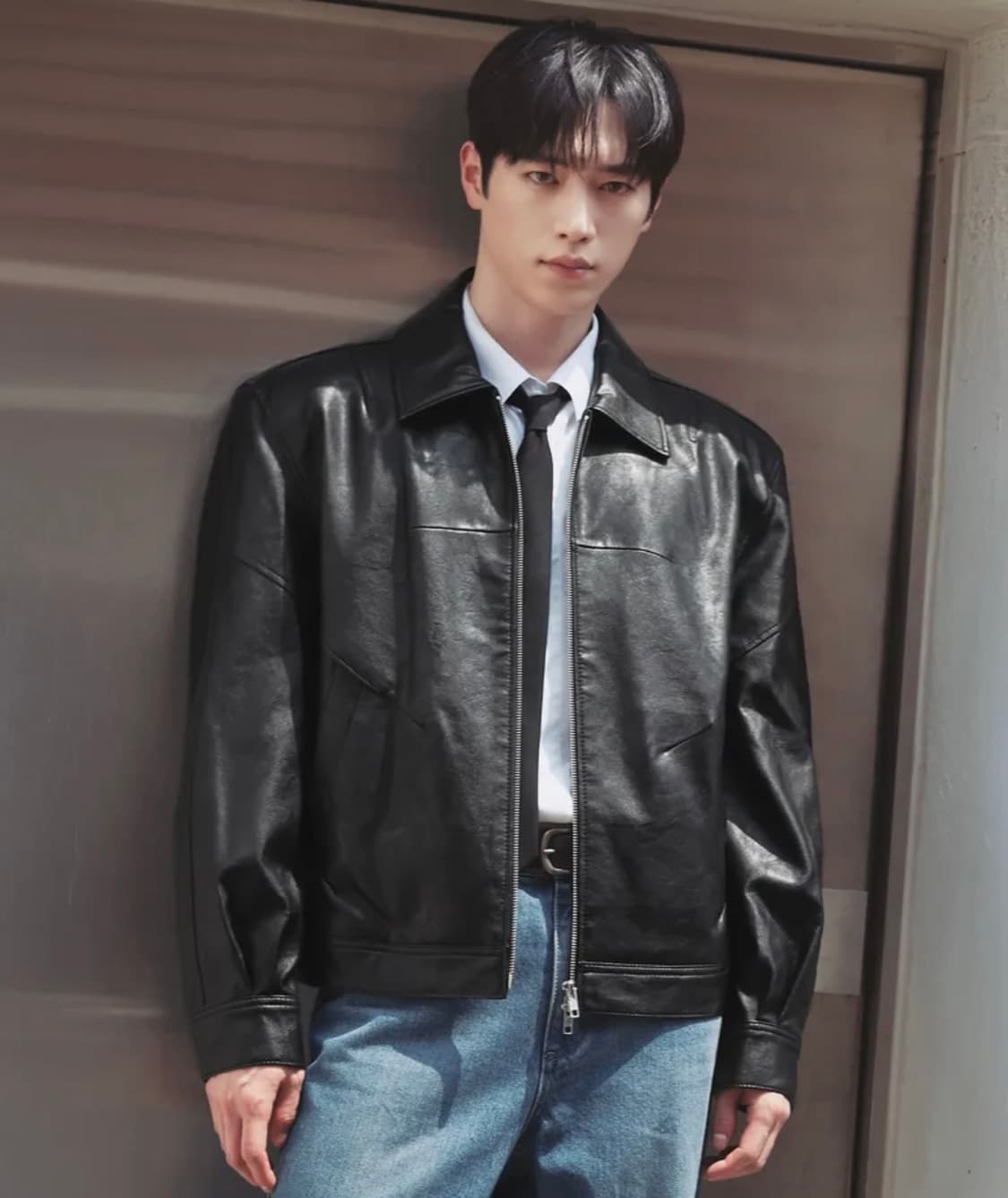 드로우핏 인시전 레더 블루종 자켓 (블랙 L 새상품) 상품이미지1