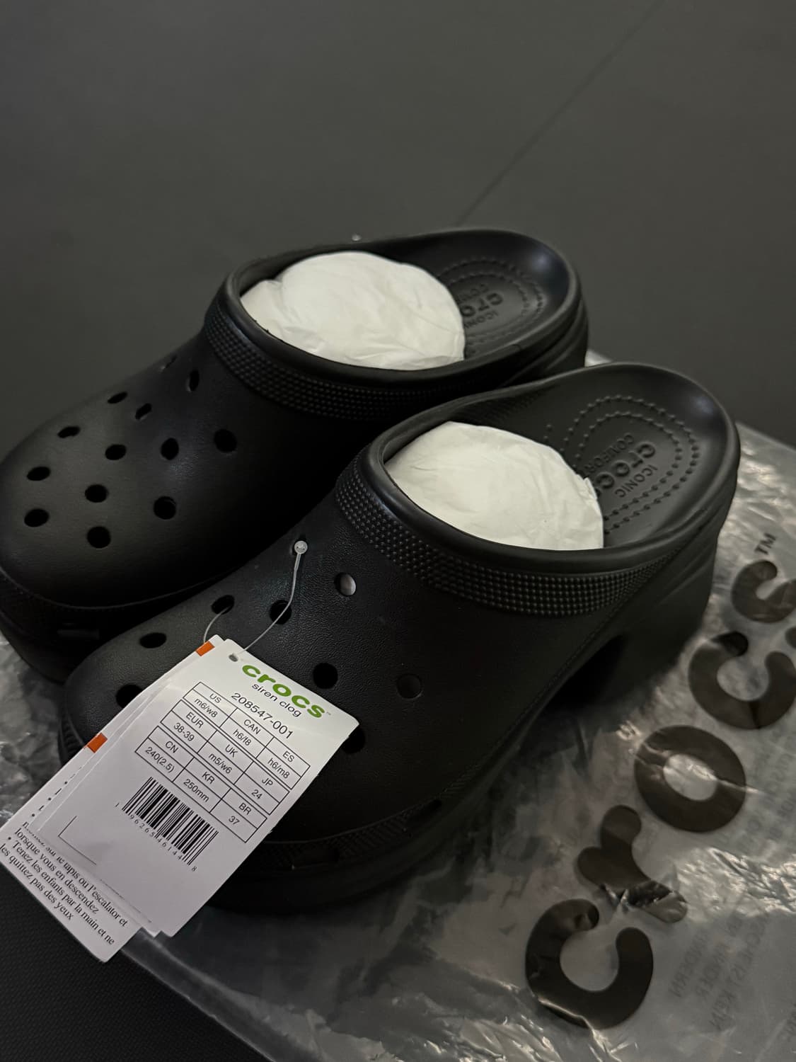 (새상품) 크록스 사이렌 클로그 블랙 250 상품이미지2