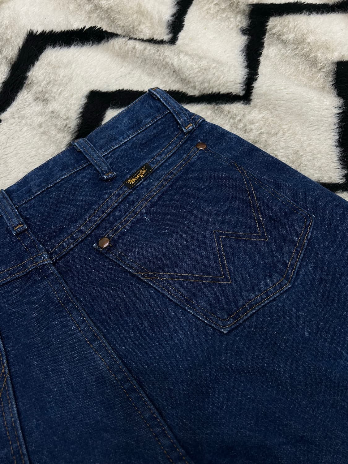 [33]랭글러 13mwz 스트레이트핏 데님팬츠/진청 상품이미지1