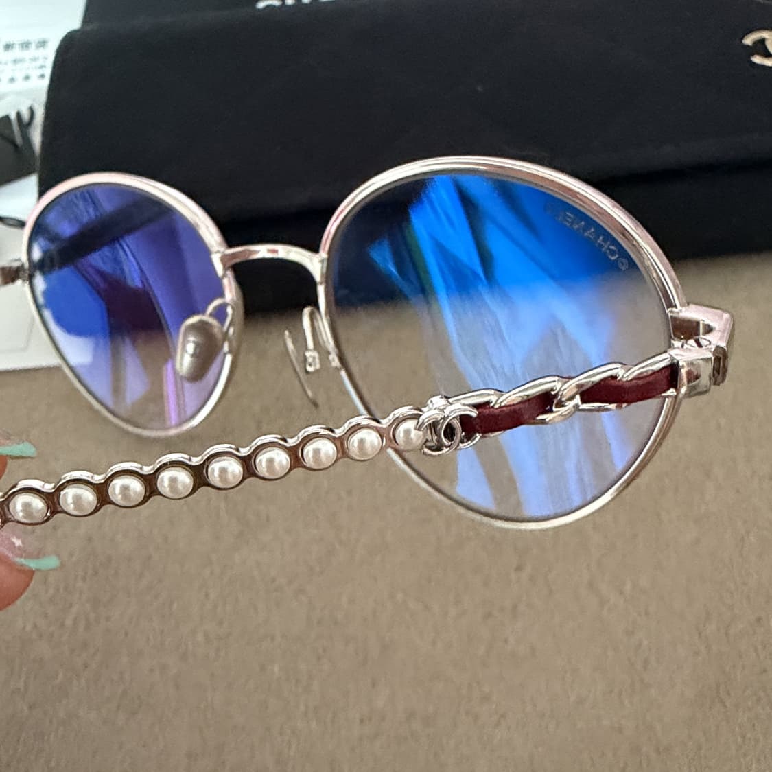 샤넬 클래식 실버 안경 (풀구성) 상품이미지7