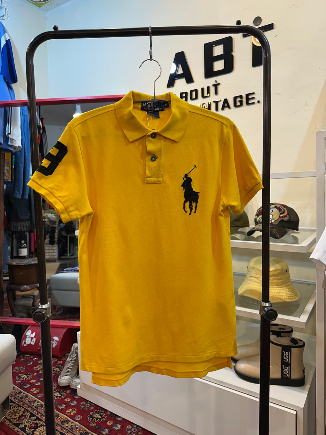 폴로 랄프로렌 빅포니 반팔 카라티 옐로우 S 상품이미지1