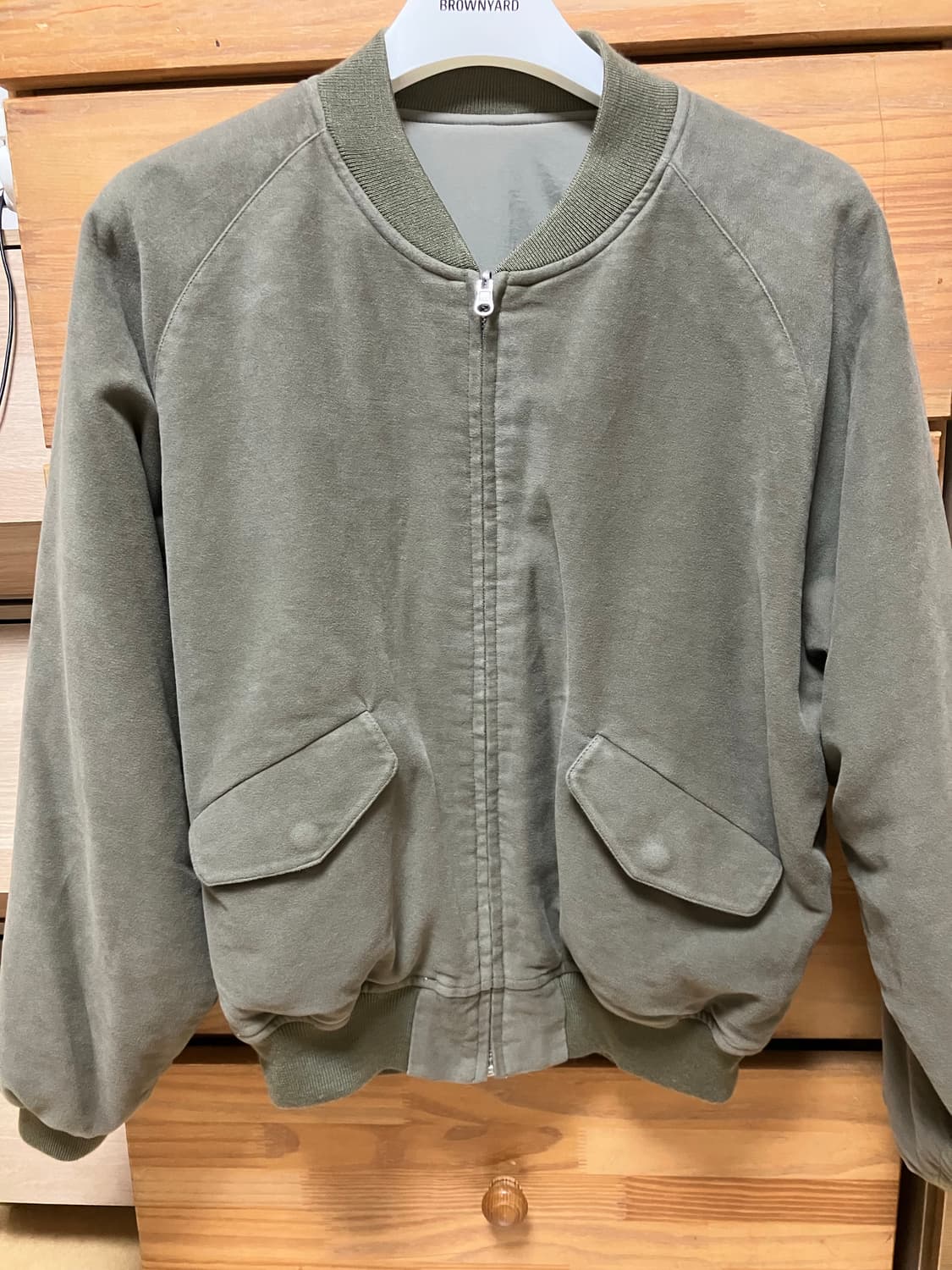 브라운야드 리버서블 몰스킨 블루종 3사이즈 올리브 그레이 상품이미지3