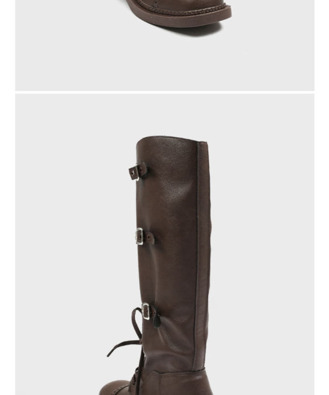 블랙업 버클 레이스업 부츠 상품이미지1