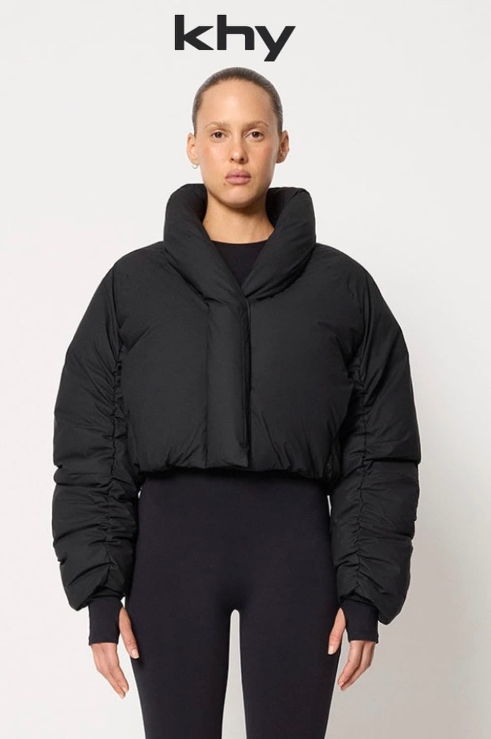 khy 카일리제너 크롭 푸퍼 자켓 패딩 crop puffer jacket 상품이미지2