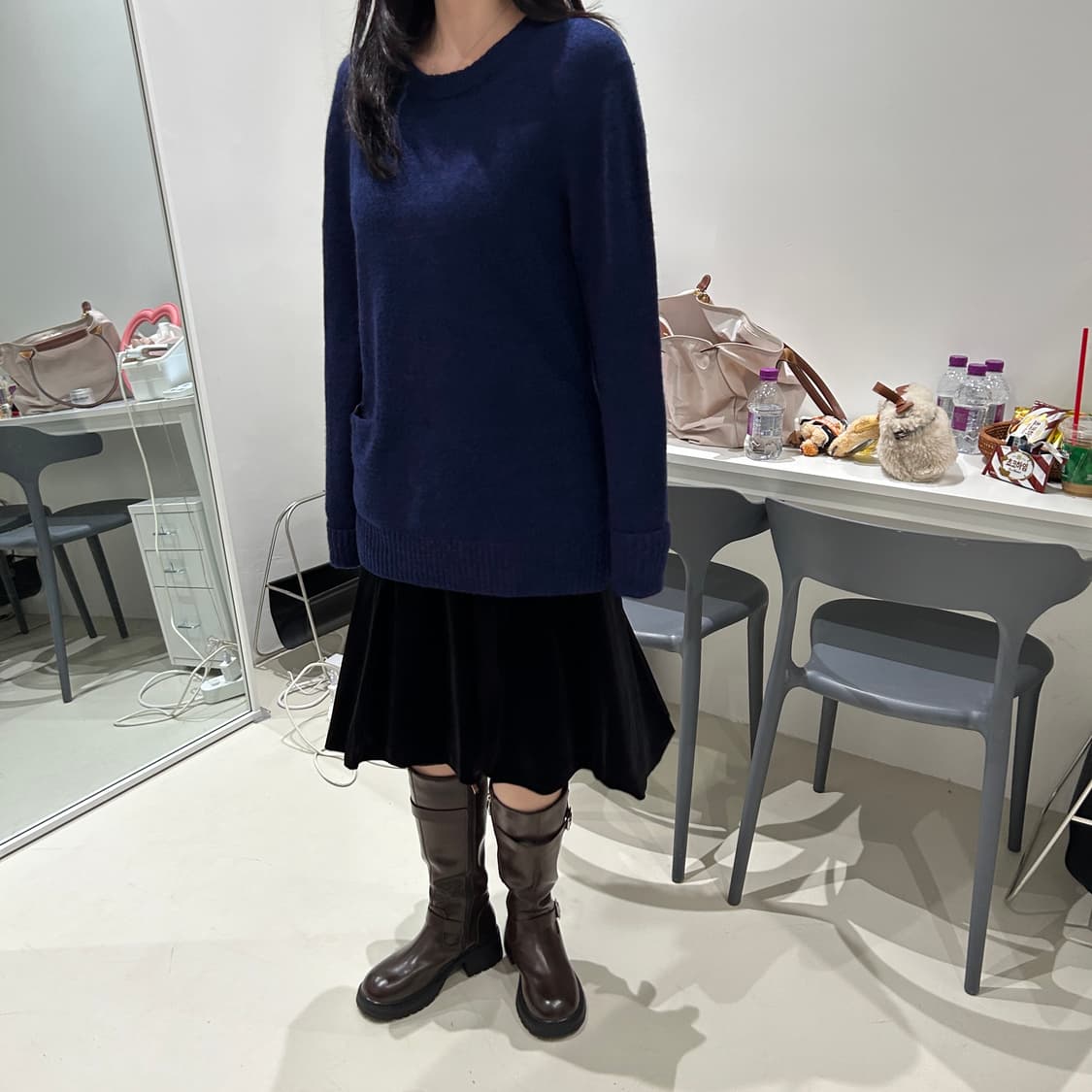 블루블루 포켓 디테일 울 니트 made in japan 상품이미지2