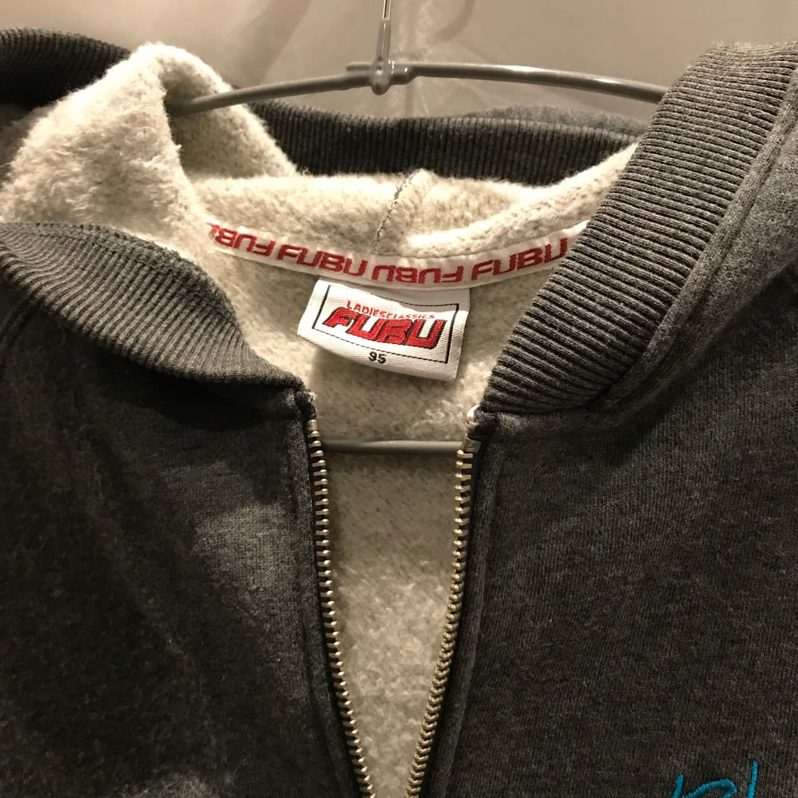 Fubu 후부 그레이 기모 후드집업 상품이미지4