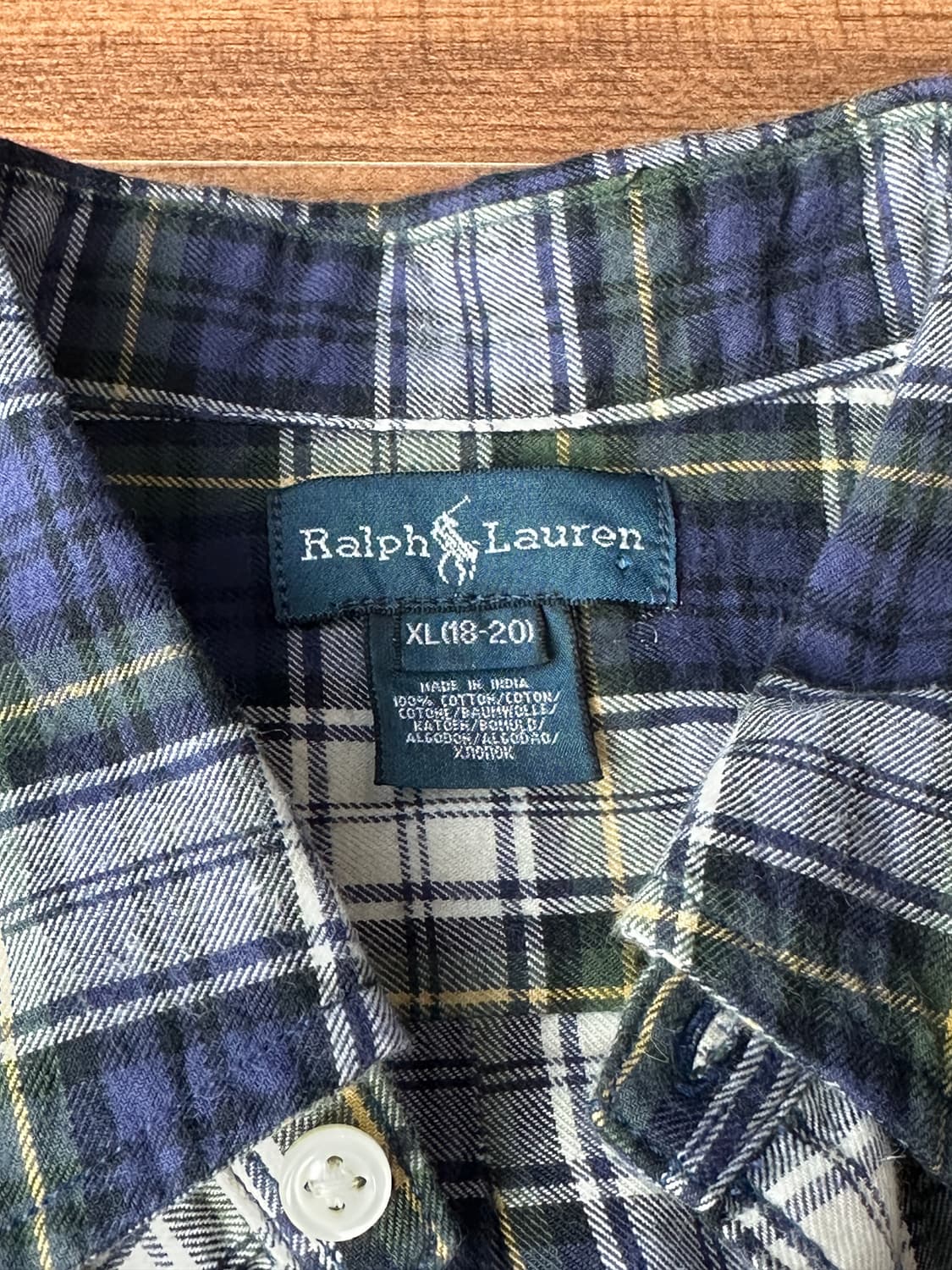 폴로 랄프로렌 보이즈 체크 셔츠 XL 상품이미지10