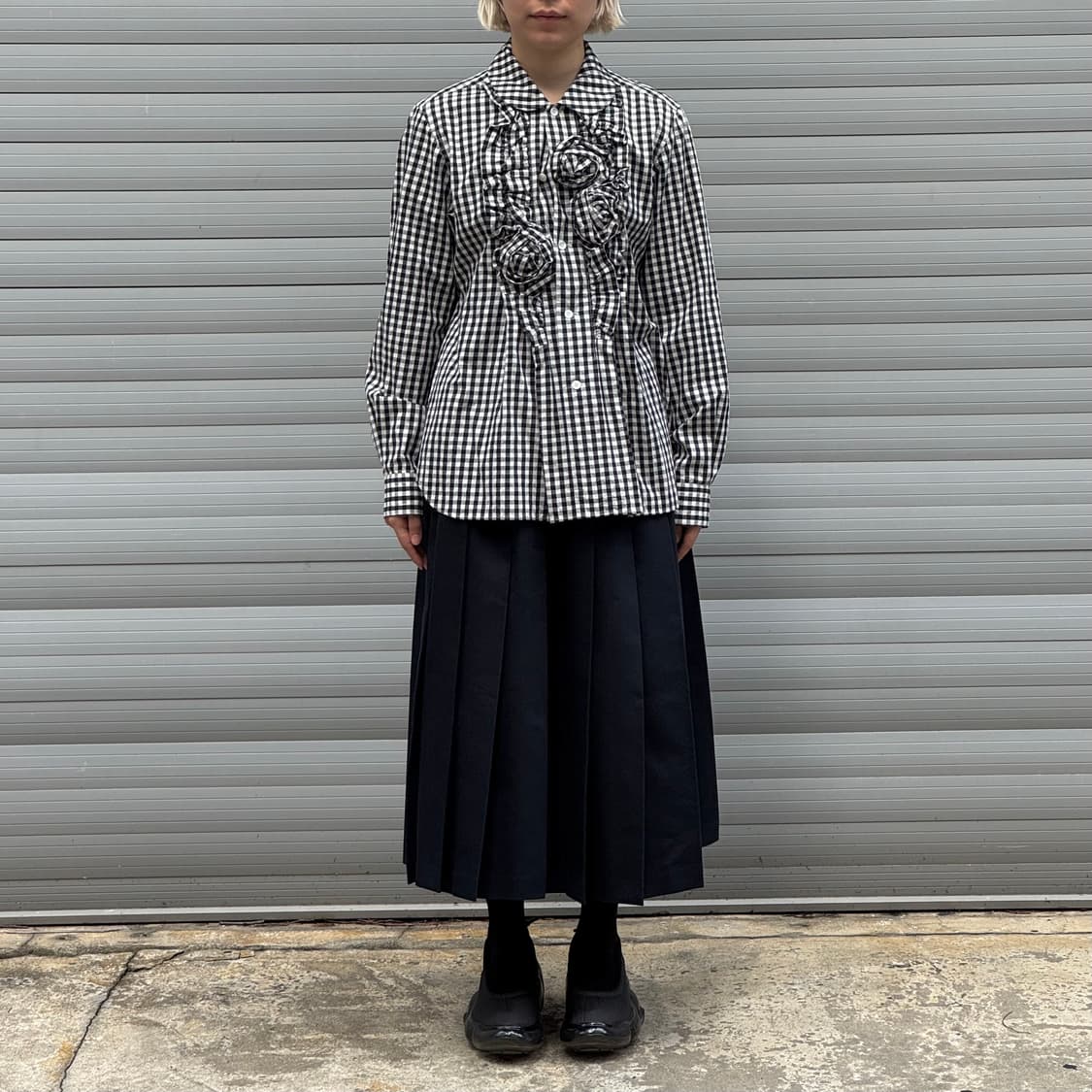 Pleats Navy Long Skirt 상품이미지6