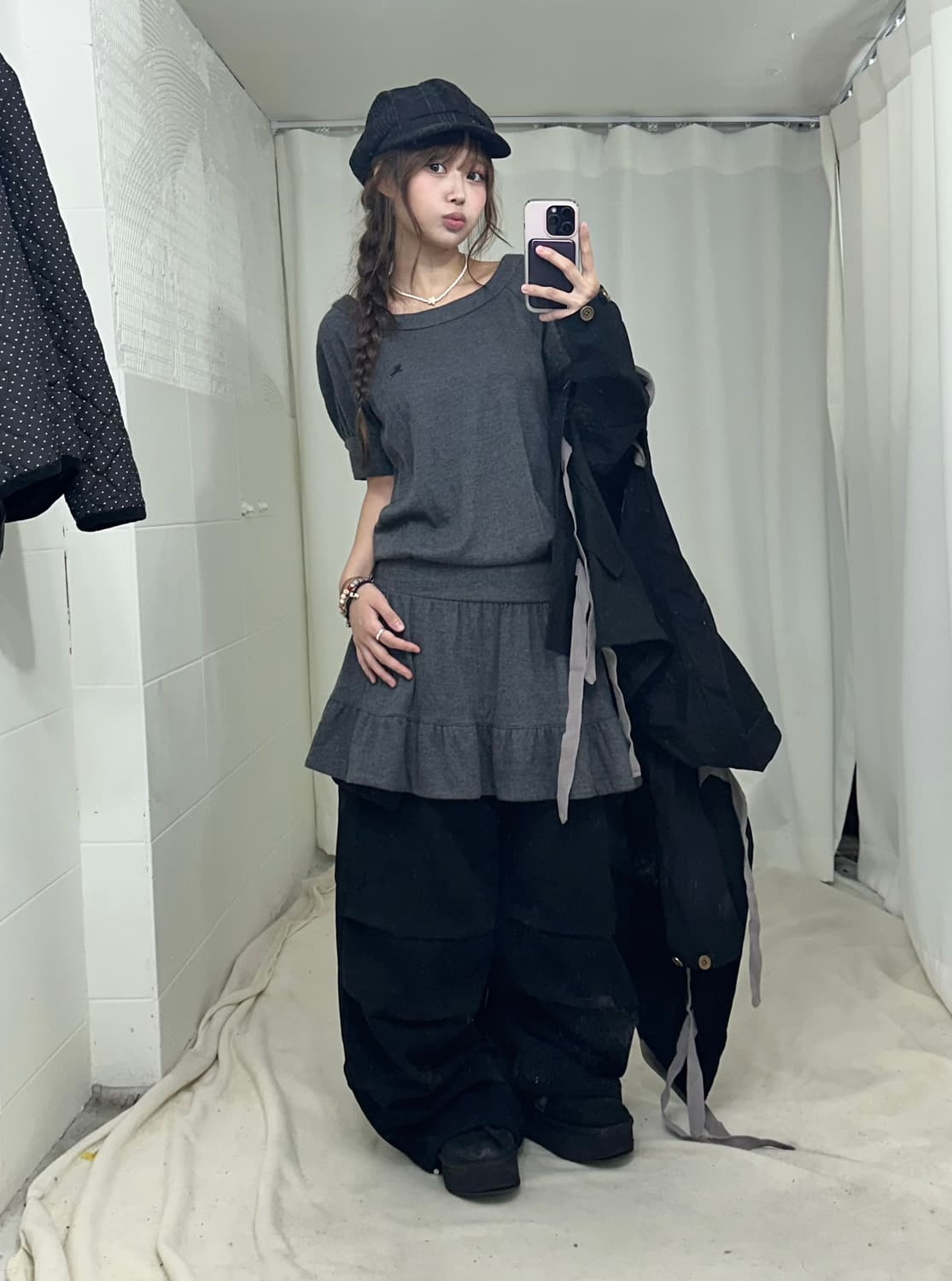 버버리 원피스 데일리 도트 리본 러힙 코디세트 상품이미지3