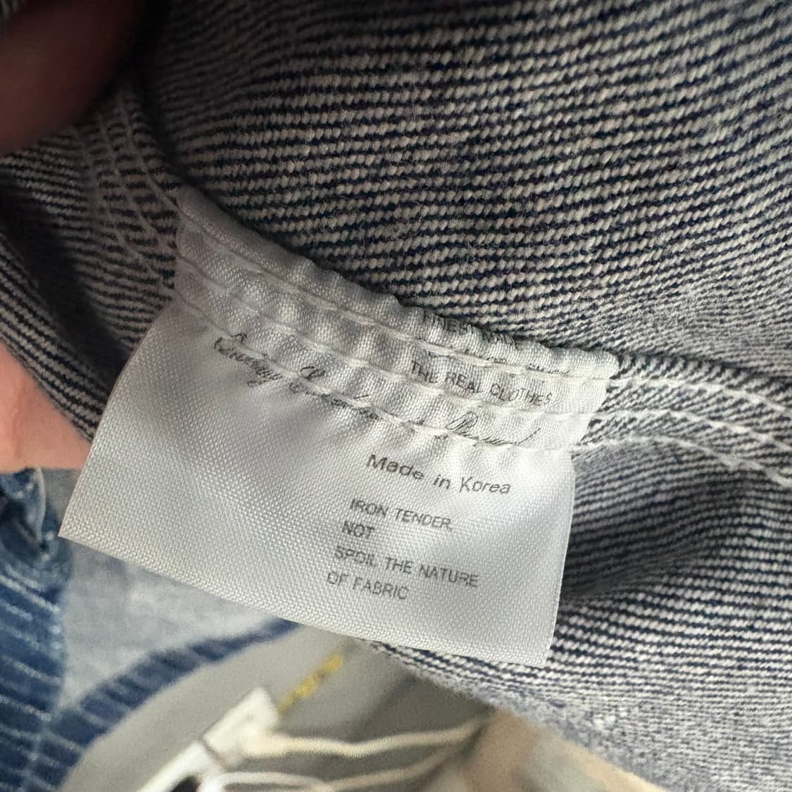 빈티지 데님 스트라이프 워크 자켓 상품이미지4