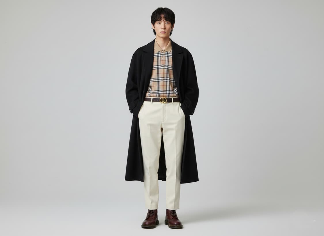 Burberrys 90's 노바체크 카라티 (대장급) 상품이미지1