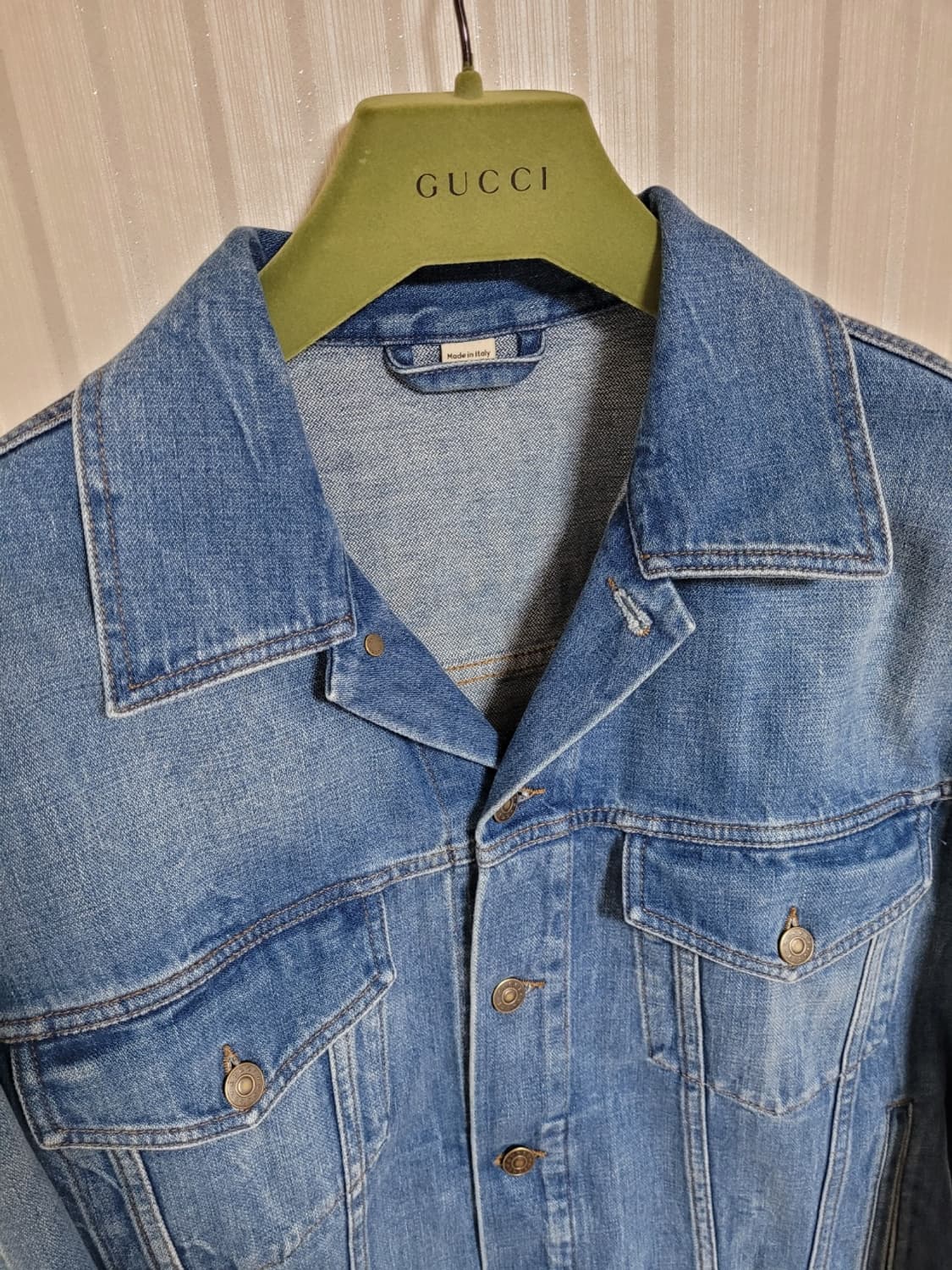 구찌 X 카이 테디베어 로고 청자켓 상품이미지5