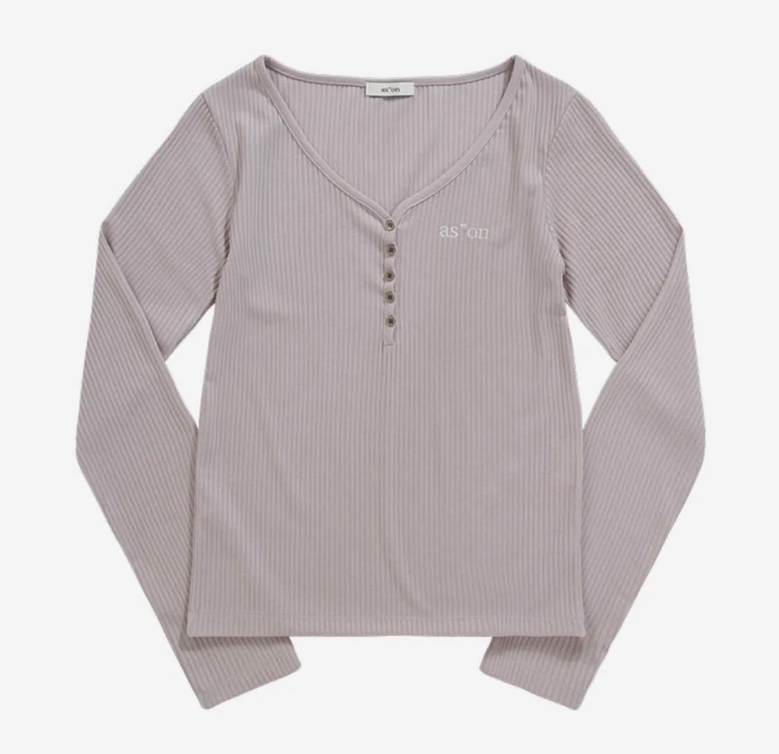 에즈온 wish ribbed button tee (pink,free) 상품이미지2