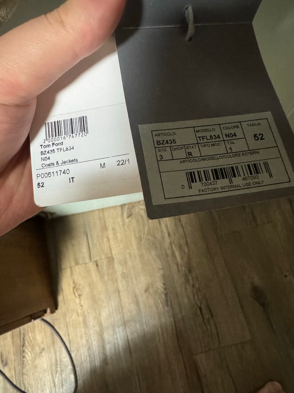 톰포드 베이비카프 캐시미어 스웨이드 블루종 상품이미지5