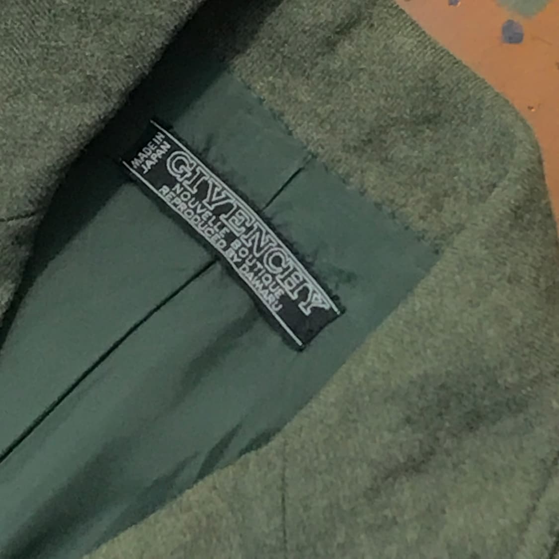 90s 지방시 카키색 더블 버튼 울 자켓 여성 44 55 사이즈 상품이미지5