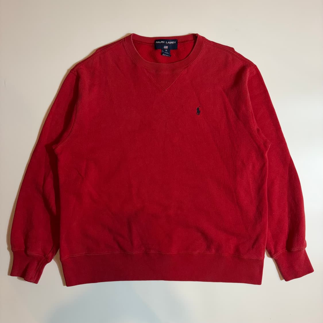 폴로 랄프로렌 레드 맨투맨 상품이미지1