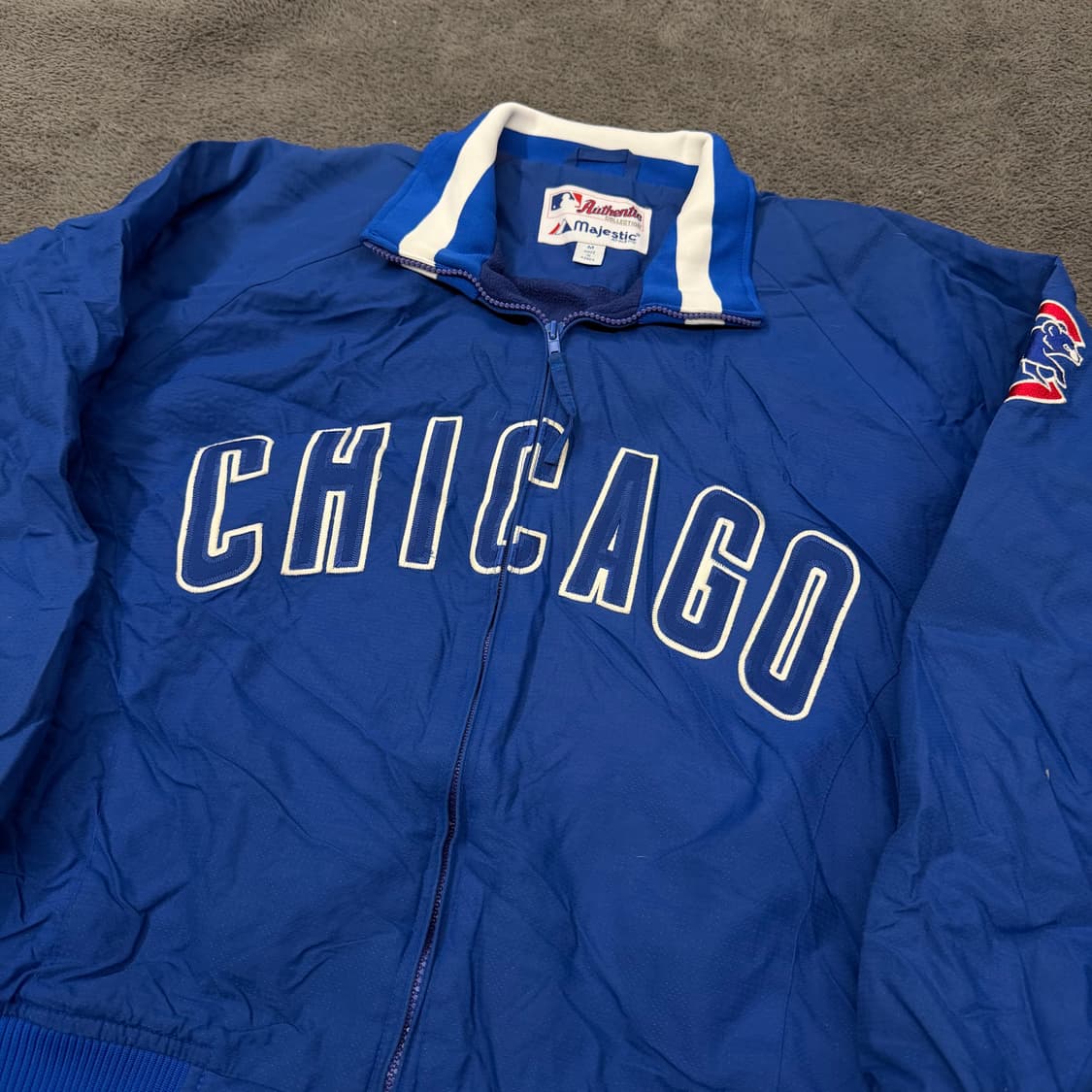 [정품/M] 마제스틱 시카고컵스 블루 스타디움 바시티 자켓 상품이미지1