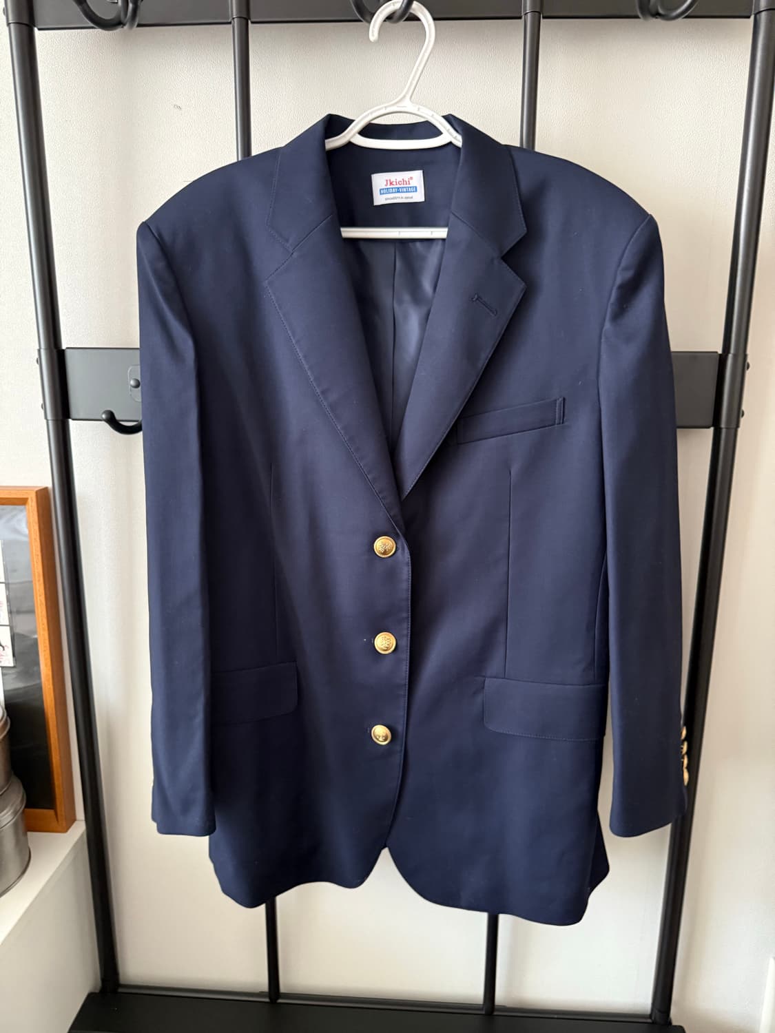 네이비 박시핏 자켓 상품이미지1