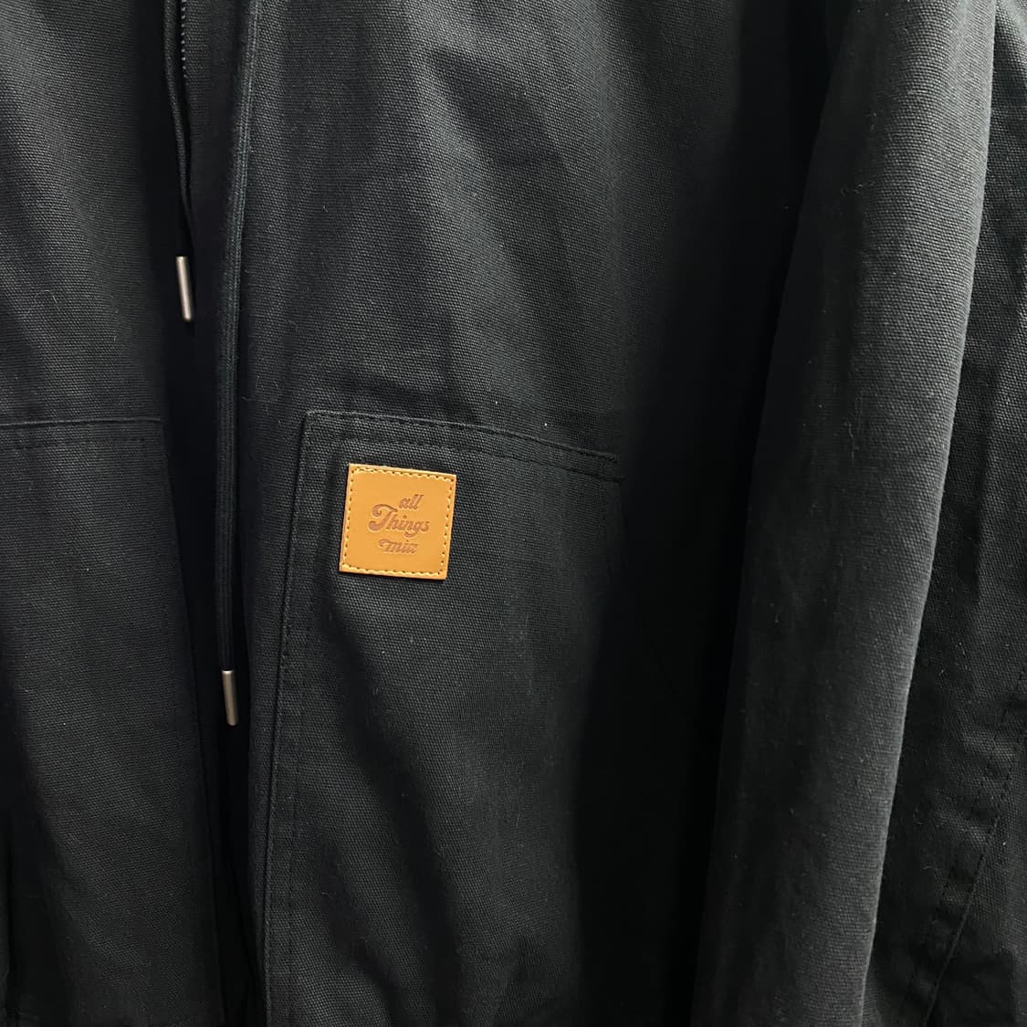 빈티지 SCENT 패치 블랙 워크 후드 자켓 B3534 상품이미지3