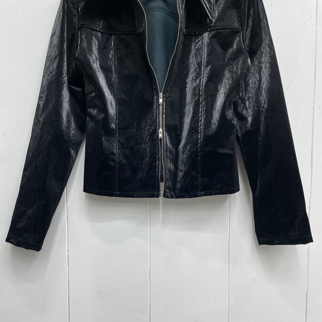 디렉터 레더 집업 자켓 블랙 상품이미지5