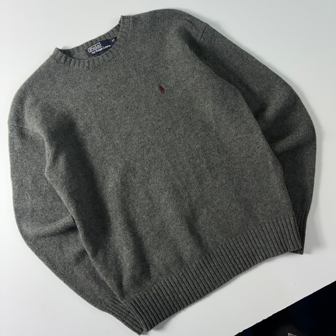 Polo  폴로 랄프로렌 자수 램스울 그레이 라운드 니트  상품이미지2