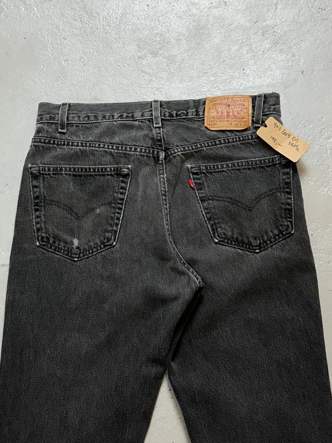 90's 리바이스 517 블랙 부츠컷 플레어진 상품이미지6