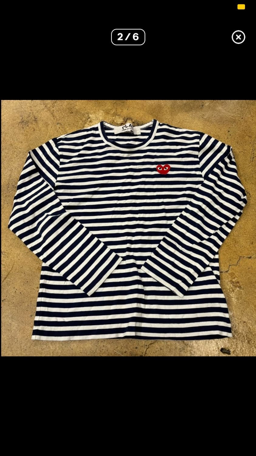 Comme des Garcons  꼼데가르송 네이비 블루 스트라이프 단가 상품이미지2