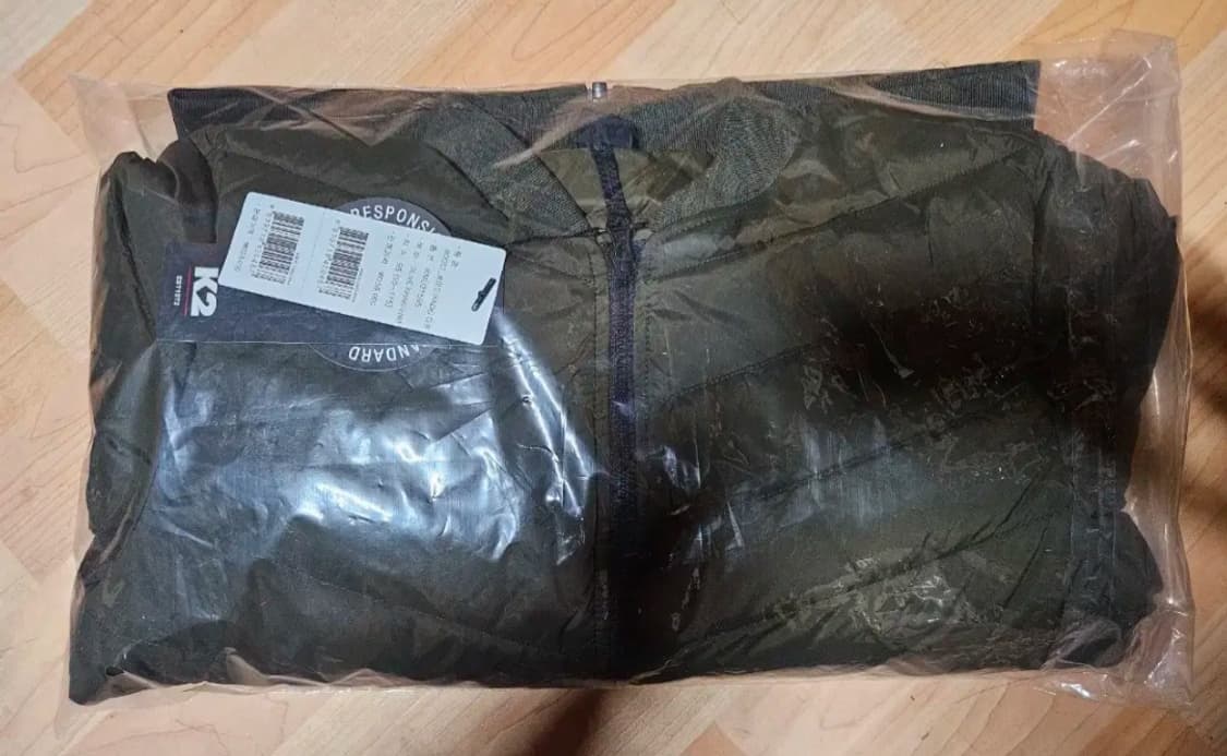 (새제품)K2 남성 경량 패딩 구스다운 카키95 상품이미지6