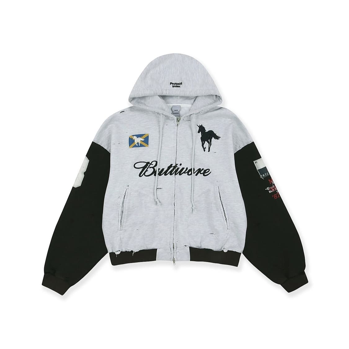 [2]프로토콜 인덱스 버티보어 후드집업 멜란지 상품이미지1