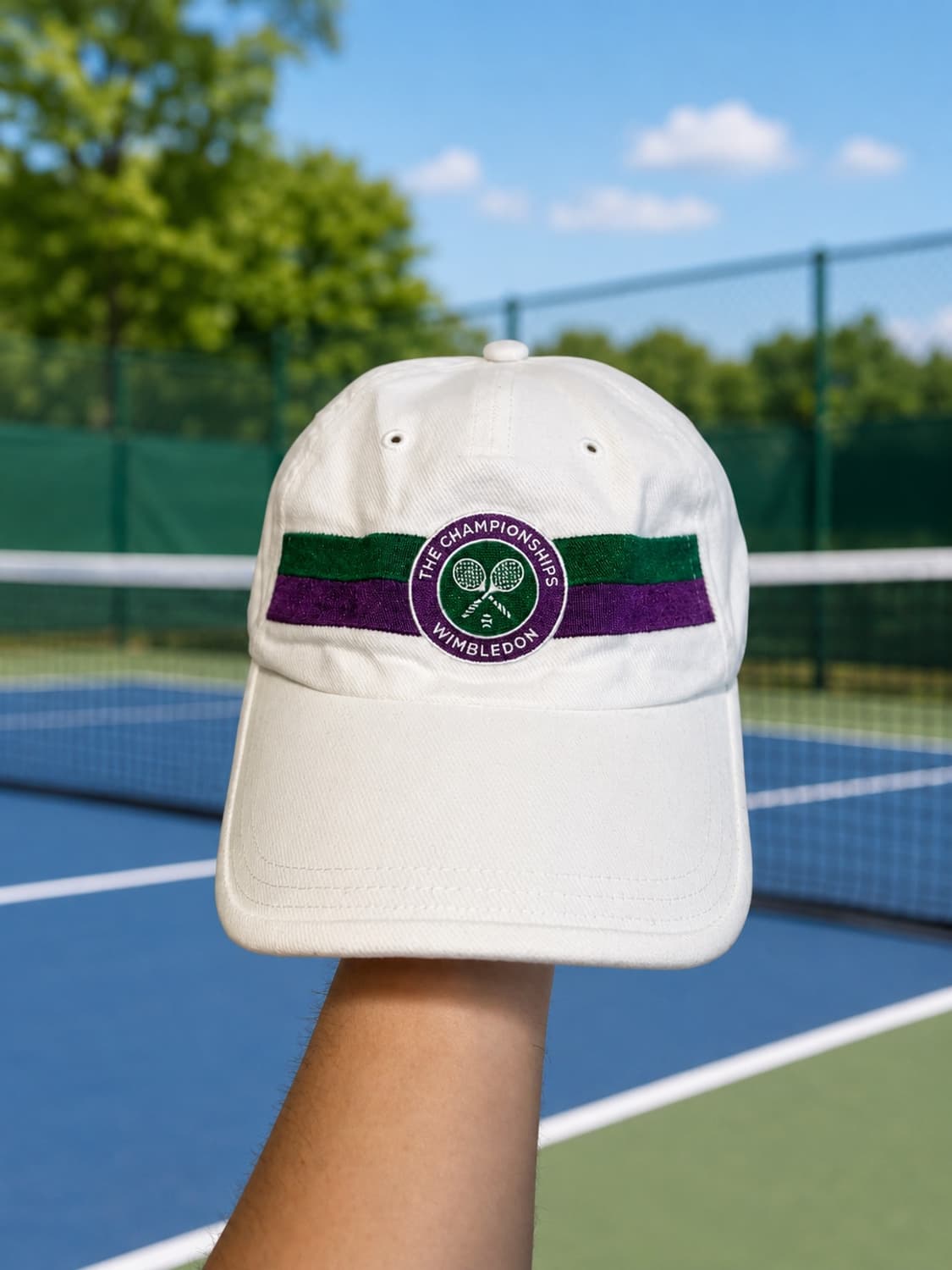 WIMBLEDON 윔블던 빈티지 프로모 테니스 자수 6패널 캡 모자 상품이미지1