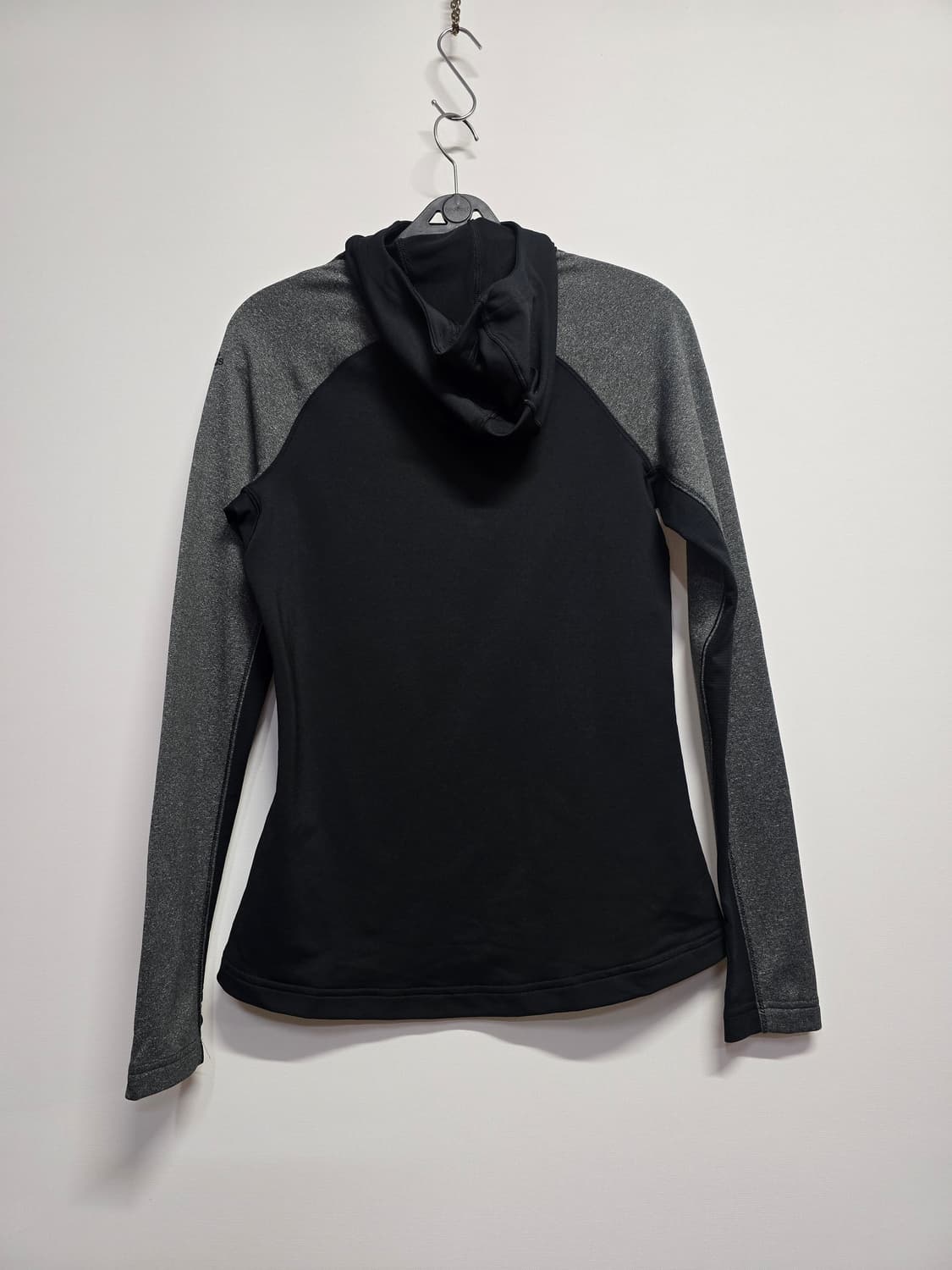 아디다스 여성 기모 짚업 블랙/회색 상품이미지5